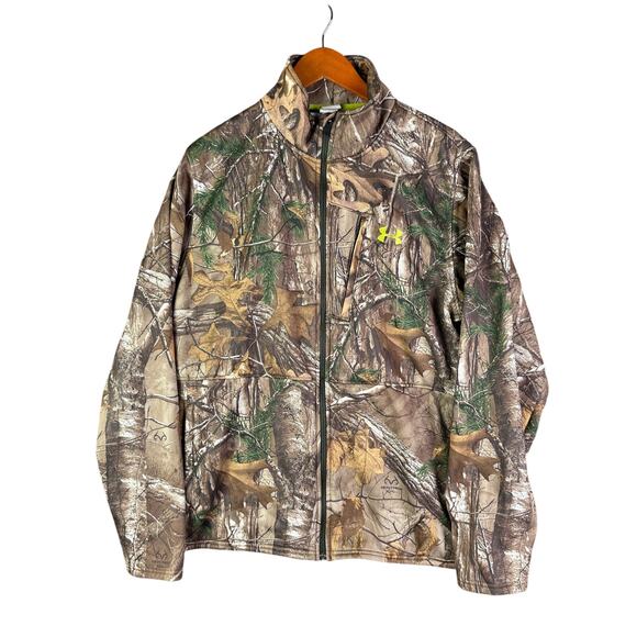 Under Armour Scent Control Full Zip Fleece Jacket Realtree Xtra Camo Mens XL EUC - Picture 1 of 11